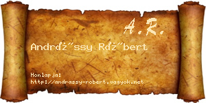 Andrássy Róbert névjegykártya