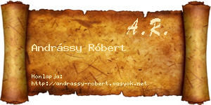 Andrássy Róbert névjegykártya