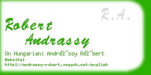 robert andrassy business card